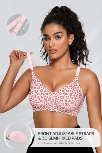 Image of OEAK Womens Comfortable Jelly Bra No Underwire Full Support Tshirt Bras
