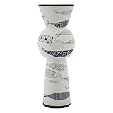 Coloris : Multicolore Vase Haut en Céramique Poissons 38cm Multicolore
