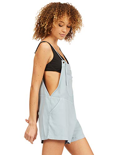Billabong Womens Out N About Short Overall Rompers, Chambray, Medium Us #TOP2