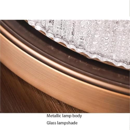Double plafonnier en verre texturé de 57cm au design géométrique épuré - 6