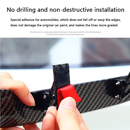 Sanking Cars Universal Mini Tiny Trunk Spoiler Auto Exteriores Rear Tail Wings ,9.8Inch,Carbon Fiber,1Pcs #TOP5