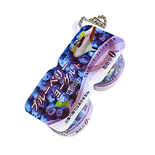 WNXGNHO Porte-clés tendance et réaliste avec décoration douce au toucher pour soulager le stress au travail ou à l'école Accessoire de mode, blueberry, taille unique