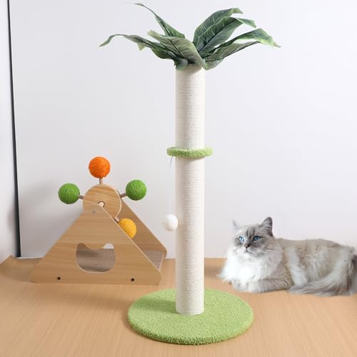 Rascador vertical para gatos con cuerda de sisal miniatura 7