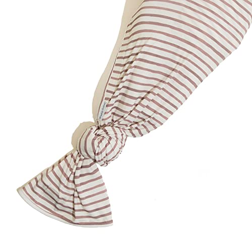 Image of Freshly Picked Swaddle Blanket, One-Size-fits-All, Rose Stripes