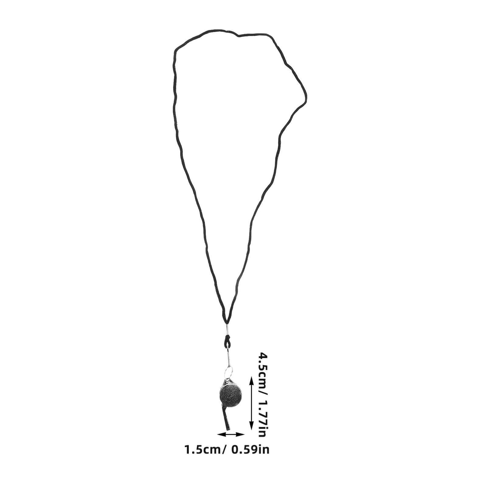 balacoo 5pcs Small Emergency Whistle Compact Soccer Whistle for Outdoor Use Metal Safety Lanyard