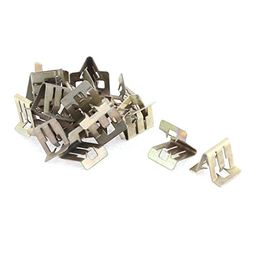 uxcell 20Pcs Bronze Tone Auto Car Dash Dashboard Trim Metal Fastener Retainer