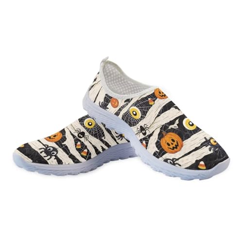 Jeiento Running Shoes for Women Men Athletic Walking Sneakers,Fall Leaf Shoes,Halloween Shoes for Hiking Walking Sports Travel Jogging Shoes4