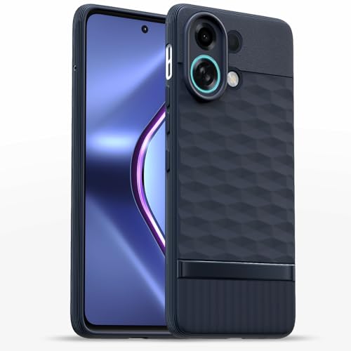 Image of Pikkme Back Cover for Oppo K13 Turbo 5G Camera Protection 3D Hexa Cube Design Silicone Protective Bumper Case (Blue)