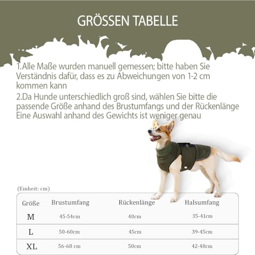 WRQIOO Hundemantel mit Beruhigender, 2 in 1 Beruhigungsweste für Hunde, Anti Stress Weste Hund, Calming Shirt Hund mit Ohrenschutz und Reflektorstreifen,Angst Beruhigungsjacke,Thundershirt H-und(XL)