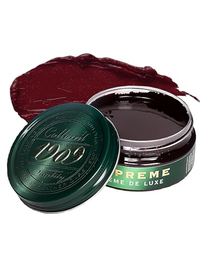 Collonil 1909 Crème de Luxe 100 ml – Schuhcreme Mahagoni Bordeaux für Glattleder – Weinrot, Dunkelrot, Rot – Lederpflege Schuhe mit hochwertigen Wachsen & Ölen – Made in Germany