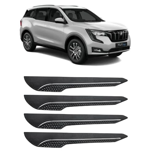 Image of AOSIS-Car Bumper Protector /Bumper Guard for Mahindra Scorpio N with Single Chrome Stripe (4-Pcs)