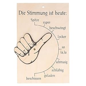 Spruchreif Stimmungsbarometer · Stimmungsanzeiger · Stimmungsbarometer Daumen mit beweglicher Hand · Türschild · lustige…