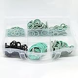 PROMESA VARGORT juego de anillos de sellado, fabricado en EUROPA, surtido de 255 piezas que consta de varios anillos de sellado Adecuados para todos los sellos en el área sanitaria Equipo óptimo para el hogar, hobby &workshop, chnelles clasificación después de usar sellado seguro gracias a cierres de clip Tamaño compacto es fácil de almacenar