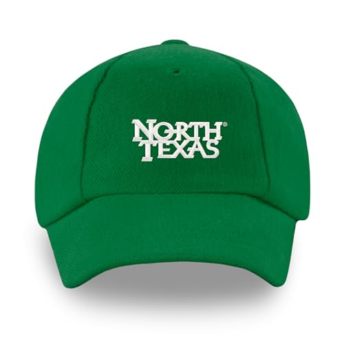 Creative Knitwear North Texas Mean Green Newborn Unisex Baseball Cap Kelly Solid Embroidered Logo - Size 0-6 Months