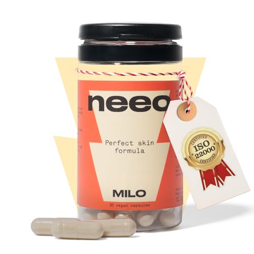 NEEO | Tratamiento Acne Extra Potente | Natural, Sin Alérgenos | Pastillas Acne Facial, Acne Corporal, Antimanchas y Granos | Zinc, Bardana, Ortiga + Vitamina Piel B2 y B3 | 30 Cápsulas Anti Acne