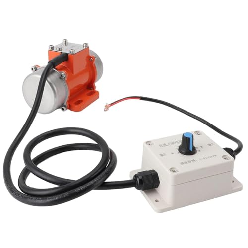 Ohulelks Motor de Vibración de 12 V, Aleación de Aluminio, 4000 RPM, Velocidad Ajustable, CC Sin Escobillas, Vibrador de Hormigón para Equipos (15 W)