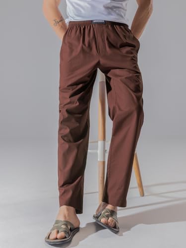 Image of DAMENSCH Relaxed Fit Premium Cotton Casual Style, Dual Pockets, Ultra light, Breathable, Anti-Bacterial, Stretchable, Soft Comfortable, Lounge Pyjamas For Men