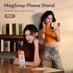 ULANZI PS01 Magnetic Phone Stand, Slim Foldable Cellphone Stand Tripod Adjustable Desktop Phone Tripod 360° Angle Height Adjustable Selfie Stick for iPhone/Desk/Plane/Travel/Video/vlog/Live Streaming