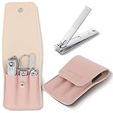 6 Stück Maniküre Set, Nageletui Damen Männer Pediküre Kit Nagelschere Nagelfeile Nagelpflege Set...