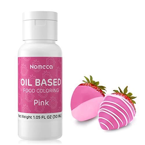 Oil Based Food Coloring for Chocolate - 30 Milliliters Upgraded Pink Oil Food Color for Baking Cake Decorating, Edible Food Dye for Candy Melts Cookies Easter Egg Icing Fondant Meringues