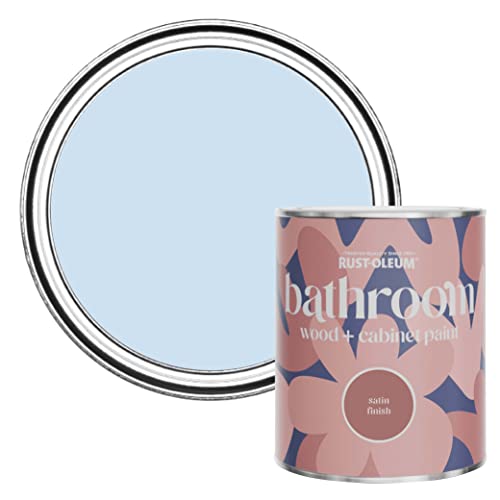 Rust-Oleum Blue Moisture Resistant Bathroom Wood and Cabinet Paint in Satin Finish - Powder Blue 750ml