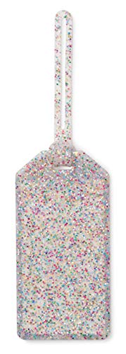 Kate Spade New York, Silicone Luggage Tag with Strap, Multi Glitter