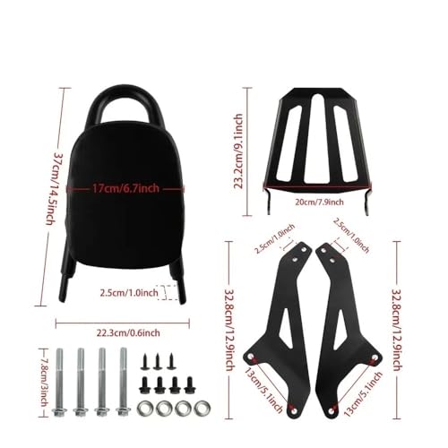 Dossier moto avec porte-bagages robuste pour Star XVS950 et Bolt - 4