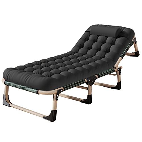 Lit de camping pliable portable et chaise longue inclinable de jardin - 2