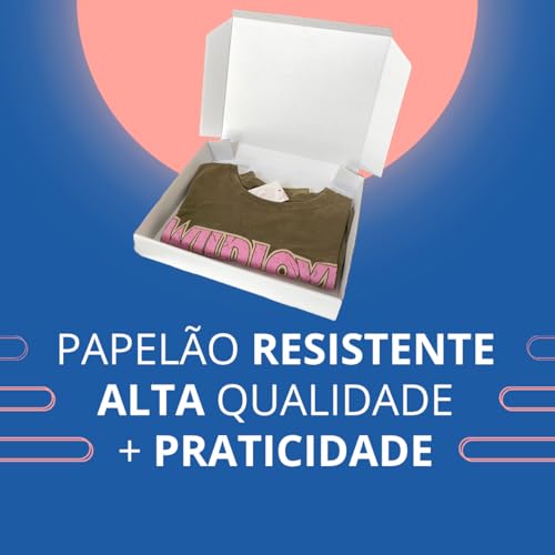 Caixa Papelão Montável Para Roupas e Salgados 30x25x5cm 10 Caixas
