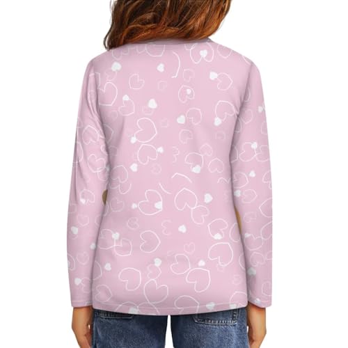Image of Girls Basic Tee Shirts Outdoor Long Sleeve Shirt Winter Clothes Size 3-16 Top Fall Clothes Gift for Holiday