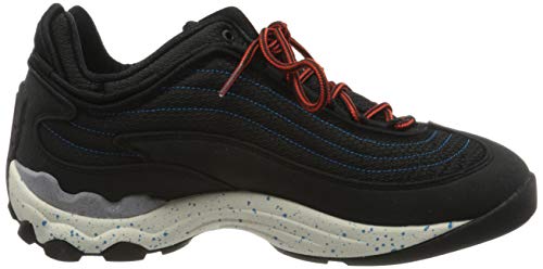 Image of Nike Men's Low-top Sneaker, Black Habanero Red Imperial Blue, 8.5