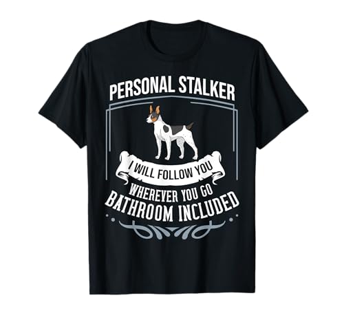 Rat Terrier Mix Mom Breeder Unisex-Adults Dog Themed T-Shirt Black Small