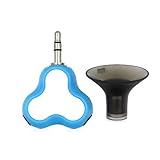 2-In-1 Headphone Splitter and Cellphone Holder, Tauren Universal Headset Earphone Audio Jack Splitter 3.5mm Male to 2 Port Female