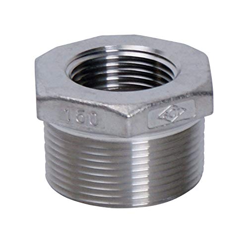 Smith Cooper 1 in. MPT x 1/2 in. Dia. FPT Stainless Steel Hex Bushing - Case of: 1; Each Pack Qty: 1;