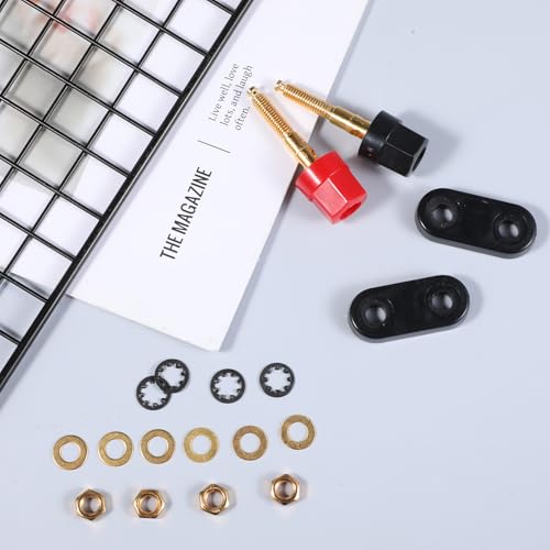 4 conectores banana hembra chapados en oro para altavoces miniatura 6