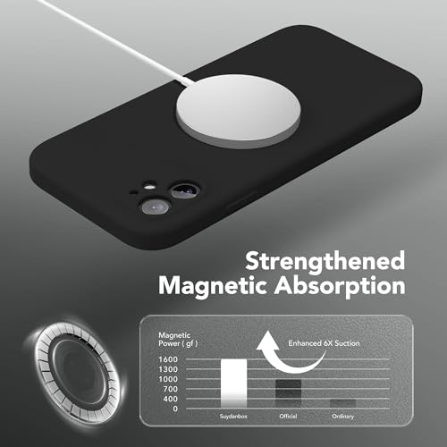 Image of Magnetic for iPhone 11 Phone Case Silicone, Compatible with MagSafe, [Full Camera Protection][Screen Protector] Slim Shockproof Protective Case for iPhone 11 6.1 inch, Black