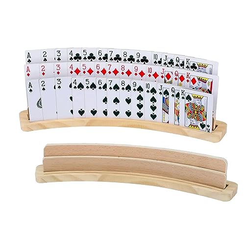 Kartenhalter Spielkarten | 2/4 Stück Spielkartenhalter | Freihändiger Poker Karte Halter Ständer | Robuster Pokerzubehör Kartenhalter für Kinder, Senioren, Erwachsen