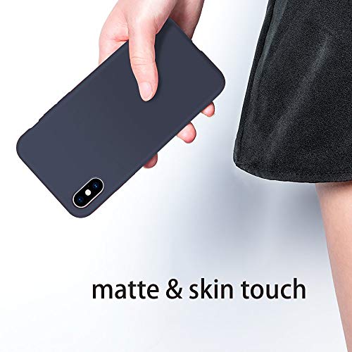 Image of REALCASE Liquid Silicone Back Cover Designed for Apple iPhone Xs (S-Blue)