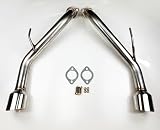 Dual Walled 4' Tips Polished Stainless Axle Back Muffler Exhaust for Infiniti Q50 2014-2024