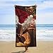 Santa Reading Book Printed Beach Towel Lightweight Swim Surfing Towels for Pool Travel Vacation 160x80cm