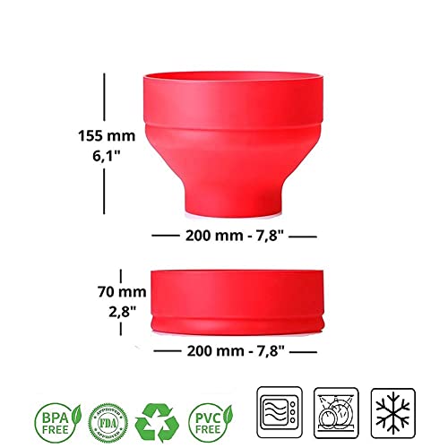 Balde Fazer Pipoca Pipoqueira Silicone Para Micro-ondas Sem Óleo