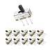 ON Off Switch, SPDT Micro Switch Mini Switches Small Slide Toggle 1p2t for PCB Arduino Breadboard Electronic Board Dip Miniature 3mm 70PCS GuuYebe