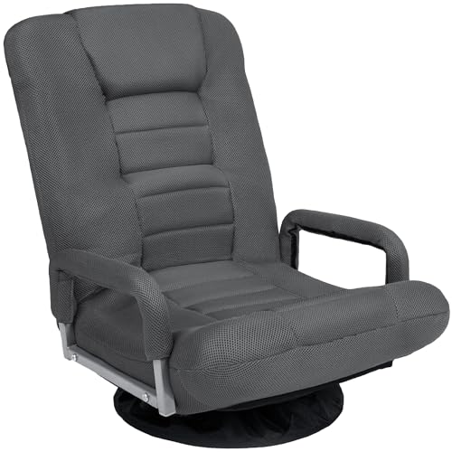 Best Choice Products Swivel Gaming Floor Chair, Dark Gray