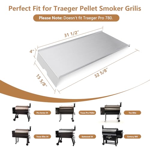 Image of Drip Tray Replacement for Traeger 34 Series, Eastwood 34 /Newer Tex /Tex Elite Pellet Smoker Grills 32.5 inch Stainless Steel Drip Pan for Traeger BCA006 BBQ075 BBQ100 BBQ125