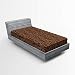 ABAKUHAUS Moderno Sábana Elastizada, Panadería temáticas molletes, Suave Tela Decorativa Estampada Elástico en el Borde, 90 x 190 cm, Redwood Cacao