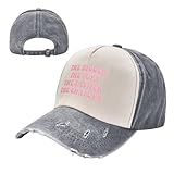 The Bigger The FUPA Funny Baseball Caps Vintage Washed Denim Adult Joke Humor Trucker Hat for Men Women Gray