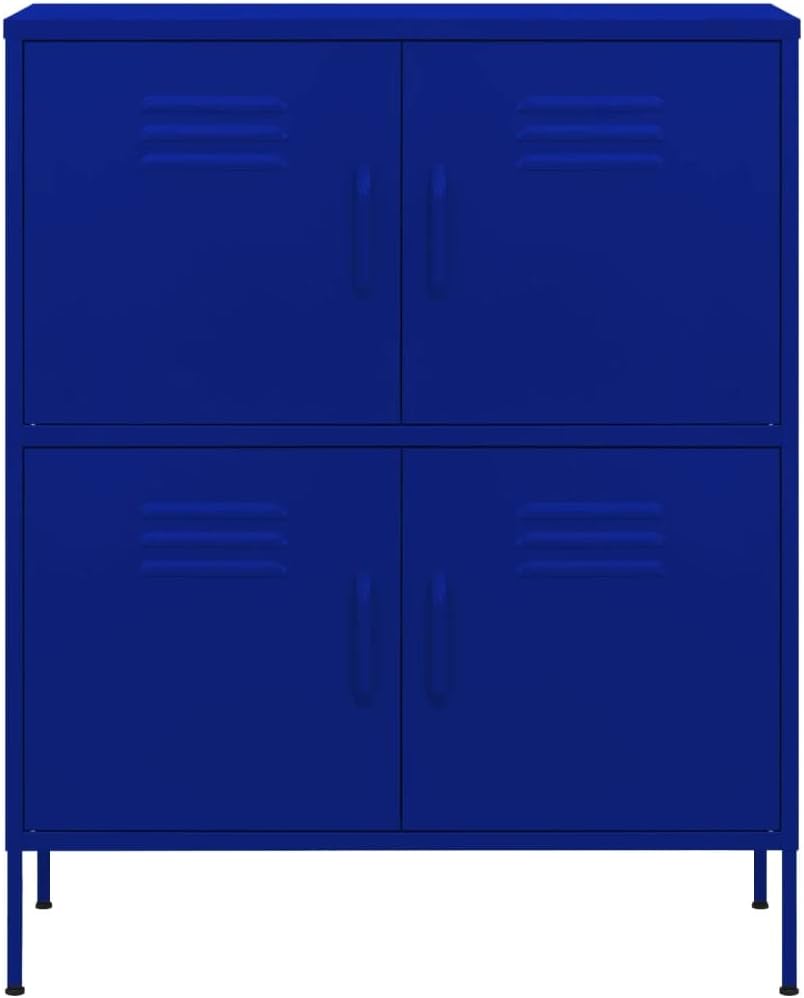 Standing Storage Cabinet,Locker with Shelves and Doors,Locker Cabine for Garage Office Tool Utility Room,Storage Cabinet Orange 31.5"x13.8"x40" Steel (Blue a)