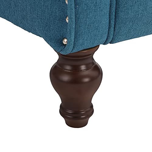 Relaxixi Wingback Recliner Armchair, Massage Heated Recliner Chair With Remote Control, Accent Tufted Push Back Recliner (Blue) #TOP2