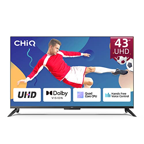 CHiQ U43G7PF TV 43 pollici, Smart Android TV, Controlli Vocali Alexa, UHD, 4K,...