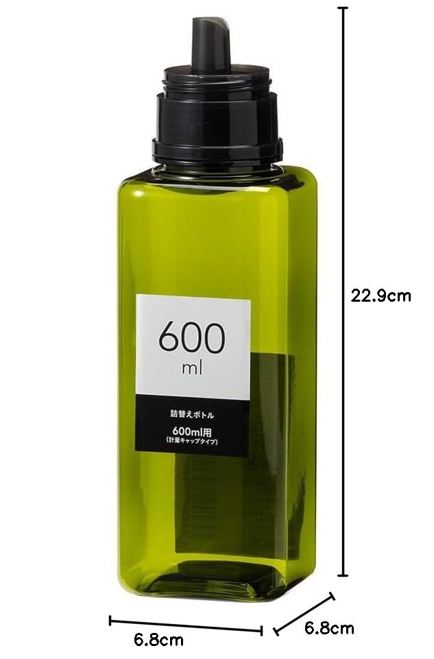 Amazon｜カインズ(CAINZ) 詰替ボトル 600ml グリーン 上キャップ 軽量